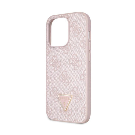 Guess Crossbody 4G Metal Logo - iPhone 15 Pro Tasche (rosa)