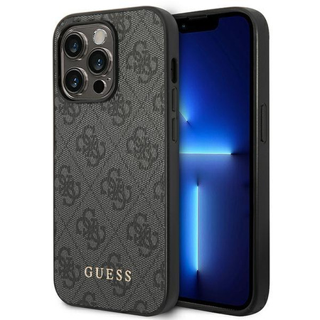 Guess 4G Metal Gold Logo - iPhone 14 Pro Max Case (gray)
