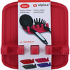 KITCHEN UTENSIL ORGANIZER, Alpina Silicone Holder, Red