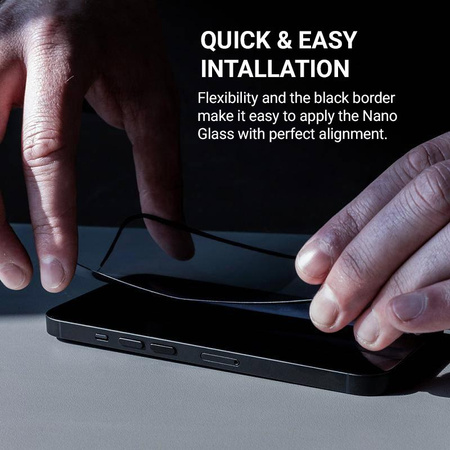 Crong Nano Glass - Vetro ibrido infrangibile per iPhone 16 / iPhone 15