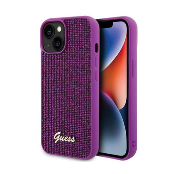 Guess Disco Metal Script - iPhone 15 tok (fukszia)