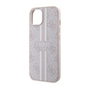 Guess 4G Gedruckte Streifen MagSafe - iPhone 14 Tasche (Rosa)
