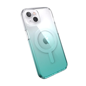 Speck Presidio Perfect-Clear + Ombre + MagSafe - Etui iPhone 13 z powłoką MICROBAN (Clear/Fantasy Teal Fade)