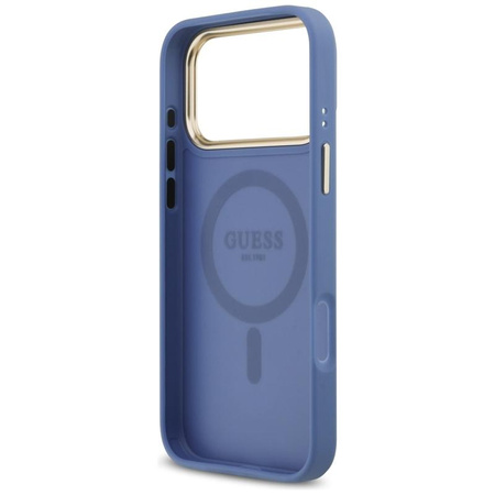 Guess 4G Strass Logo MagSafe - Case iPhone 17 Pro Max (Blue)