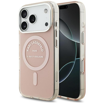 ETUI DO IPHONE 17 PRO do MAGSAFE KARL LAGERFELD ORYGINALNE RÓŻOWE MODNE