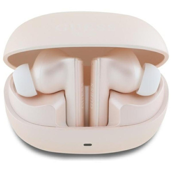 Guess Capsule nyomtatott logóval - TWS ANC & ENC Bluetooth fejhallgató + töltőtáska (rózsaszín)