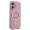 Guess IML Rhinestones MagSafe - Coque iPhone 16 (rose)