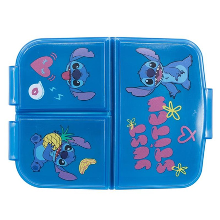 Disney Stitch - Brotdose / Lunchbox mit Fächern aus der Kollektion Palms