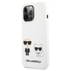 Karl Lagerfeld Silikonové pouzdro Karl & Choupette - iPhone 13 Pro (bílé)