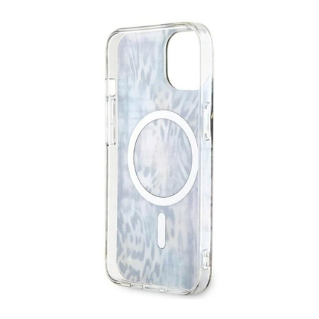 Guess Leopard MagSafe - iPhone 14 Case (Blue)