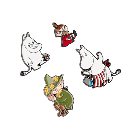 Moomins - Set of 4 Pins for Clothes or Backpack