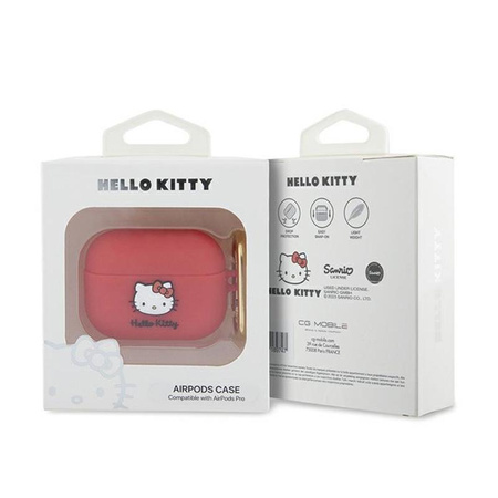Hello Kitty Silicone 3D Kitty Head - Hülle für AirPods Pro (fuchsia)