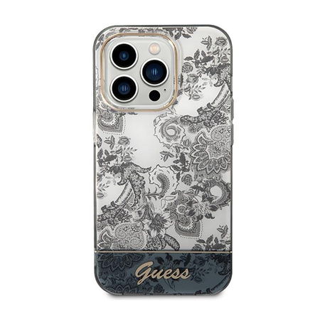 Guess Porcelain Collection - Case for iPhone 14 Pro Max (Grey)