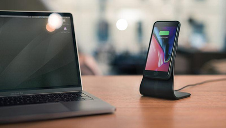 XVIDA Fast Charging Desk Stand - Bezdrátová nabíječka s magnetickým držákem, hliník (QC 2.0)
