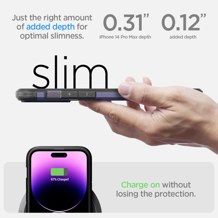 Spigen Tough Armor MagFit - Tasche für iPhone 14 Pro Max MagSafe (lila)