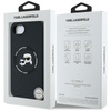 Karl Lagerfeld Silicone Karl & Choupette Heads MagSafe - Carcasa para iPhone 16e (negro)