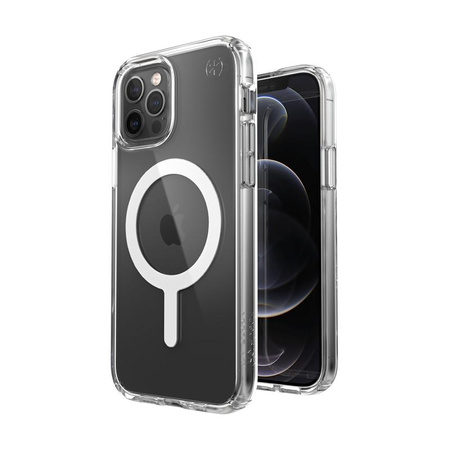 Speck Presidio Perfect-Clear + MagSafe - iPhone 12 / iPhone 12 Pro Hülle mit MICROBAN Beschichtung (Klar)