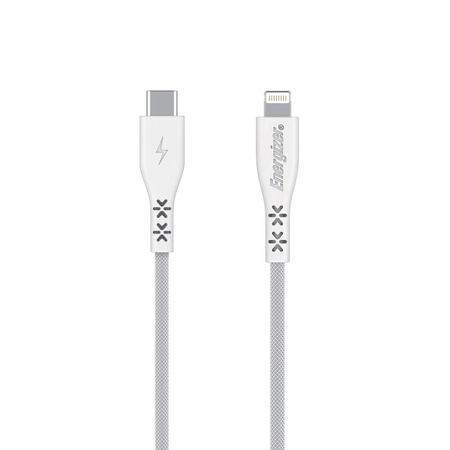 Energizer HardCase - USB-C Lightning csatlakozó kábel MFi tanúsítvánnyal 1,2m (fehér) élettartam garancia