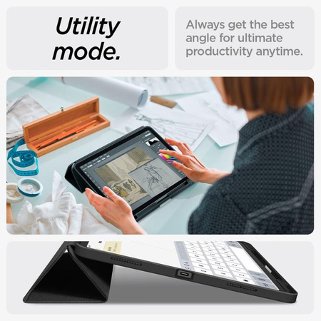 Spigen Urban Fit - Hülle für iPad Air 13" M3 (2025) / M2 (2024) (Schwarz)