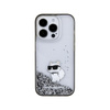 Karl Lagerfeld Liquid Glitter Choupette - iPhone 15 Pro Case (Transparent)