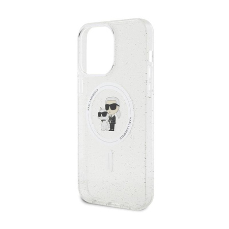 Karl Lagerfeld Karl & Choupette Glitter MagSafe - Etui iPhone 14 Pro Max (przezroczysty)