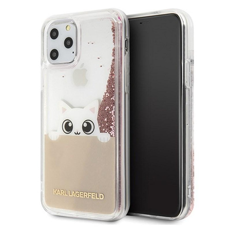 Karl Lagerfeld K-Peek A Boo - Coque iPhone 11 Pro Max (Rose or pailleté)