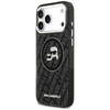 Karl Lagerfeld IML Glitter Karl & Choupette Heads Logo MagSafe - Case for iPhone 17 Pro Max (black)