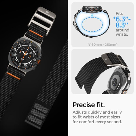 Spigen DuraPro Flex - Armband für Samsung Galaxy Watch Ultra 47 mm (2025/2024) (Schwarz)