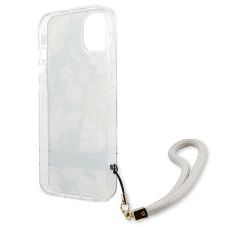 Guess Flower Cord - tok zsinórral iPhone 13 (Zöld)