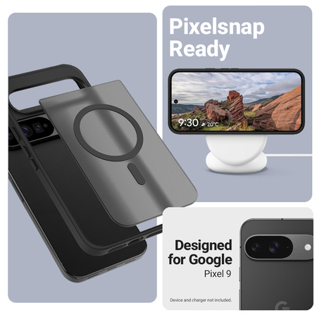 Crong Hybrid Matte Magnetic - MagSafe Google Pixel 9 Case (Black)