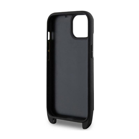 Karl Lagerfeld Crosssbody NFT Saffiano Karl & Choupette - pouzdro pro iPhone 14 Plus (černé)