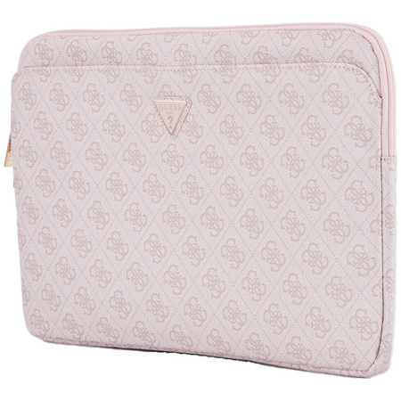 Guess 4G Zipper Pocket Triangle Logo Sleeve - Laptop Sleeve 14" (pink)