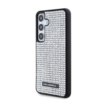 Karl Lagerfeld Rhinestone Metal Logo - pouzdro pro Samsung Galaxy S24 (stříbrné)