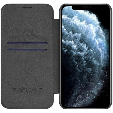 Nillkin Qin bőr tok - tok Apple iPhone 12 Pro Max készülékhez (fekete)