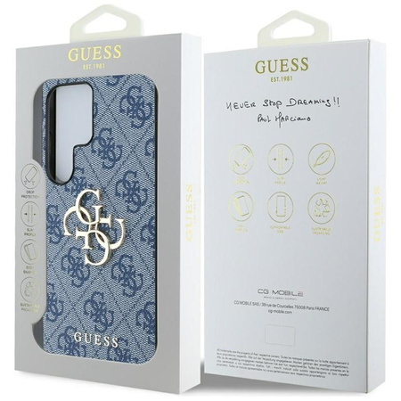 Guess Big 4G Logo Classic Logo - Etui do Samsung Galaxy S25 Ultra (niebieski)