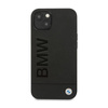 BMW Leder Hot Stamp - Tasche für iPhone 14 Plus (Schwarz)