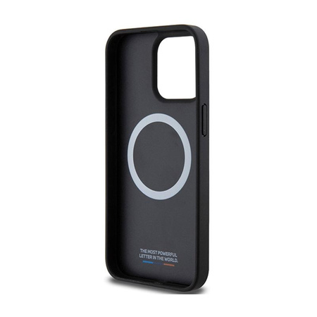 BMW Perforated Twisted Line MagSafe - Étui pour iPhone 15 Pro Max (noir)
