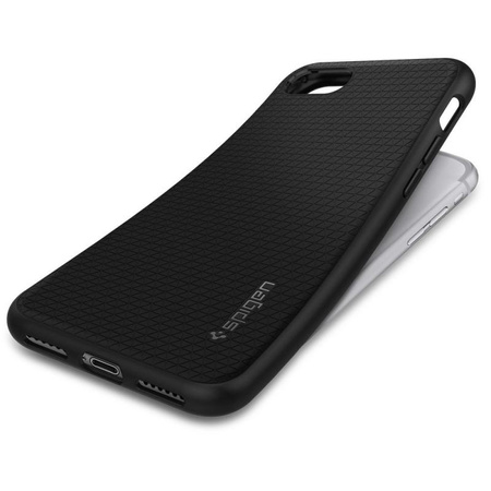 Spigen Liquid Air - Hülle iPhone SE 2022 / SE 2020 / 8 / 7 (Schwarz)