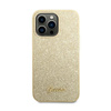 Guess Glitter Flakes Metal Logo Case - Coque iPhone 14 Pro Max (Or)