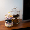 Alpina - Glass container / jar for sweets, 3 levels, 12x23 cm