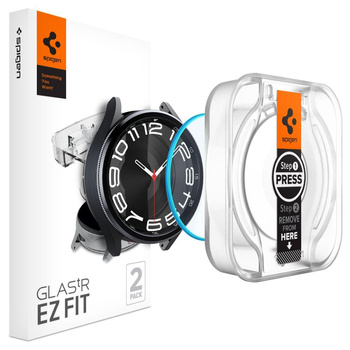Spigen GLAS.TR EZ FIT 2-Pack - Tvrzené sklo pro Samsung Galaxy Watch 6 Classic 43 mm (2 ks)