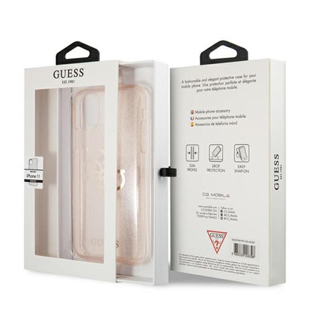Coque Guess Glitter 4G Big Logo - iPhone 11 Case (Gold)