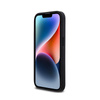 DKNY bőr kockás egyszínű mintás és nyomtatott csíkos - iPhone 14 Pro tok (fekete)