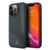Mercedes bőr perforált terület - iPhone 13 Pro tok (sötétkék)