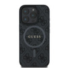 Guess 4G Ring Classic Logo MagSafe – Hülle für iPhone 16 Pro (schwarz)