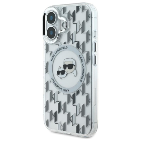 Karl Lagerfeld IML Monogram Karl & Choupette Head MagSafe - Case for iPhone 16 (transparent)