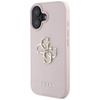 Guess Grained Big 4G Logo Small Classic Logo - Coque pour iPhone 16 (rose)