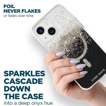 Case-Mate Karat MagSafe - iPhone 14 case decorated with onyx (Onyx)