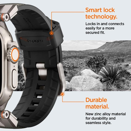 Spigen DuraPro Armor - Armband für Apple Watch 44/45/46/49 mm (Grau)