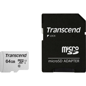 Carte mémoire Transcend Memory microSDXC - 64 GB Class 10 UHS-I U1 95/25 MB/s avec adaptateur